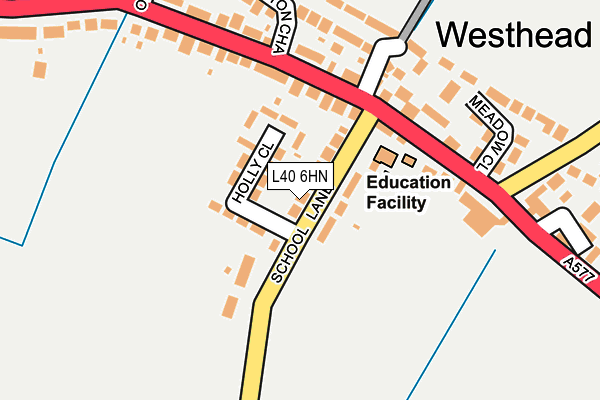 L40 6HN map - OS OpenMap – Local (Ordnance Survey) L40 6HN map - OS OpenMap – Local (Ordnance Survey)
