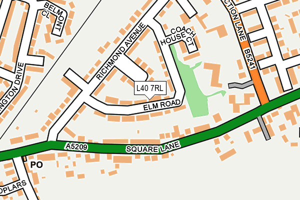 L40 7RL map - OS OpenMap – Local (Ordnance Survey)
