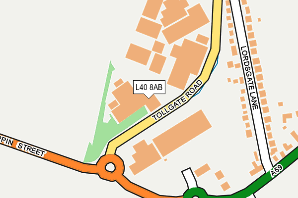 L40 8AB map - OS OpenMap – Local (Ordnance Survey) L40 8AB map - OS OpenMap – Local (Ordnance Survey)