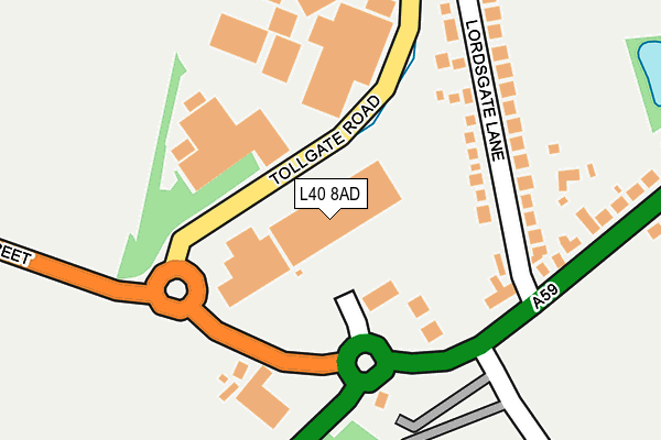 L40 8AD map - OS OpenMap – Local (Ordnance Survey) L40 8AD map - OS OpenMap – Local (Ordnance Survey)