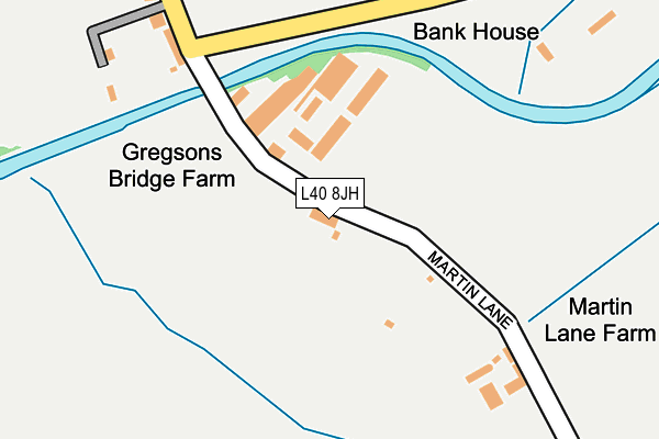 L40 8JH map - OS OpenMap – Local (Ordnance Survey) L40 8JH map - OS OpenMap – Local (Ordnance Survey)
