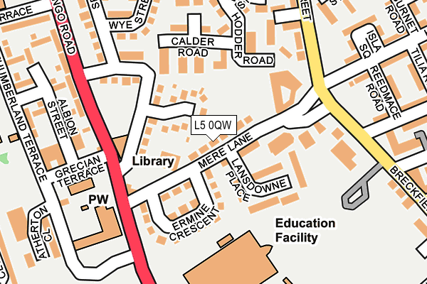 L5 0QW map - OS OpenMap – Local (Ordnance Survey) L5 0QW map - OS OpenMap – Local (Ordnance Survey)