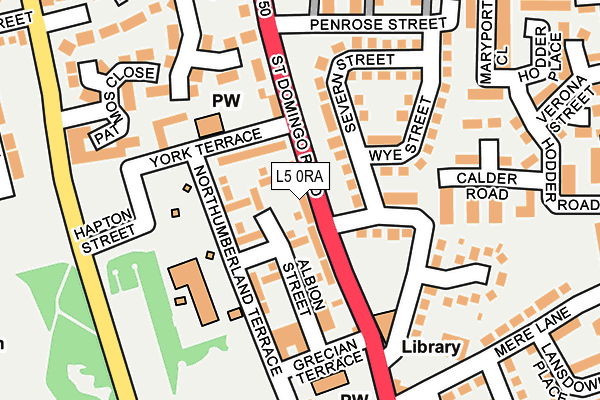 L5 0RA map - OS OpenMap – Local (Ordnance Survey) L5 0RA map - OS OpenMap – Local (Ordnance Survey)
