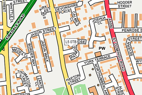 L5 0TB map - OS OpenMap – Local (Ordnance Survey) L5 0TB map - OS OpenMap – Local (Ordnance Survey)