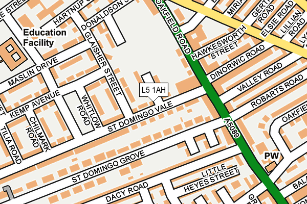 L5 1AH map - OS OpenMap – Local (Ordnance Survey) L5 1AH map - OS OpenMap – Local (Ordnance Survey)
