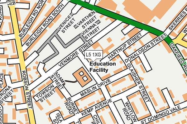 L5 1XG map - OS OpenMap – Local (Ordnance Survey) L5 1XG map - OS OpenMap – Local (Ordnance Survey)