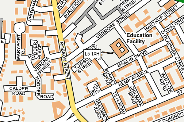 L5 1XH map - OS OpenMap – Local (Ordnance Survey) L5 1XH map - OS OpenMap – Local (Ordnance Survey)