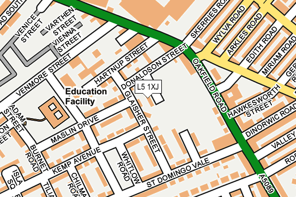 L5 1XJ map - OS OpenMap – Local (Ordnance Survey) L5 1XJ map - OS OpenMap – Local (Ordnance Survey)