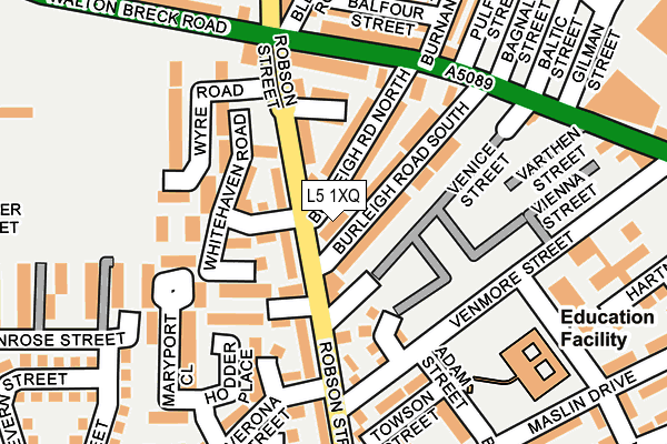 L5 1XQ map - OS OpenMap – Local (Ordnance Survey) L5 1XQ map - OS OpenMap – Local (Ordnance Survey)