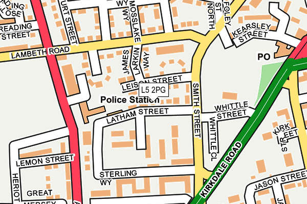 L5 2PG map - OS OpenMap – Local (Ordnance Survey)