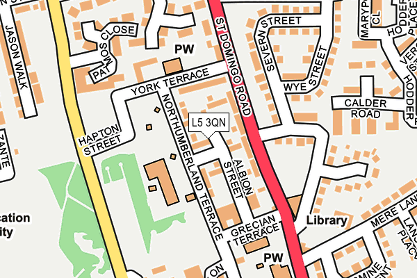 L5 3QN map - OS OpenMap – Local (Ordnance Survey) L5 3QN map - OS OpenMap – Local (Ordnance Survey)