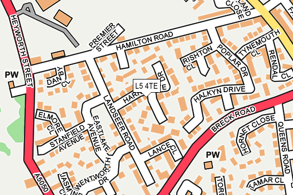 L5 4TE map - OS OpenMap – Local (Ordnance Survey) L5 4TE map - OS OpenMap – Local (Ordnance Survey)