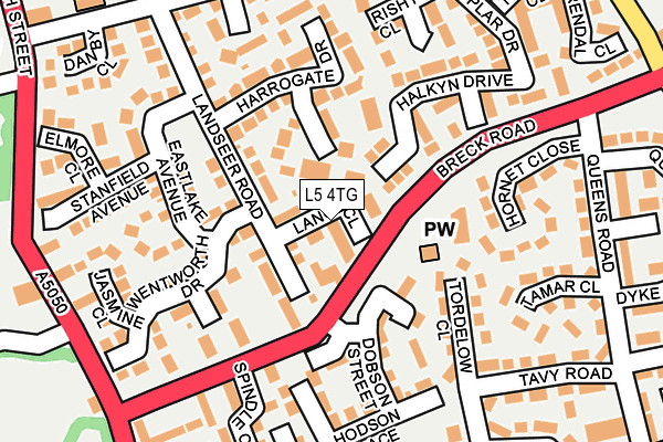 L5 4TG map - OS OpenMap – Local (Ordnance Survey) L5 4TG map - OS OpenMap – Local (Ordnance Survey)