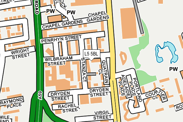 L5 5BL map - OS OpenMap – Local (Ordnance Survey)