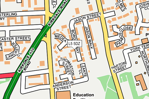 L5 5DZ map - OS OpenMap – Local (Ordnance Survey) L5 5DZ map - OS OpenMap – Local (Ordnance Survey)