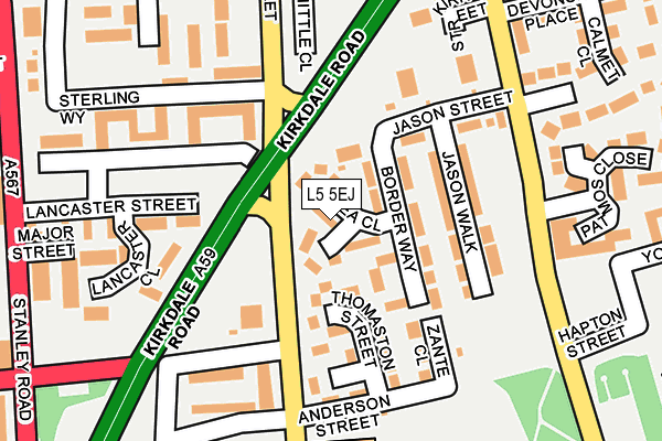 L5 5EJ map - OS OpenMap – Local (Ordnance Survey) L5 5EJ map - OS OpenMap – Local (Ordnance Survey)