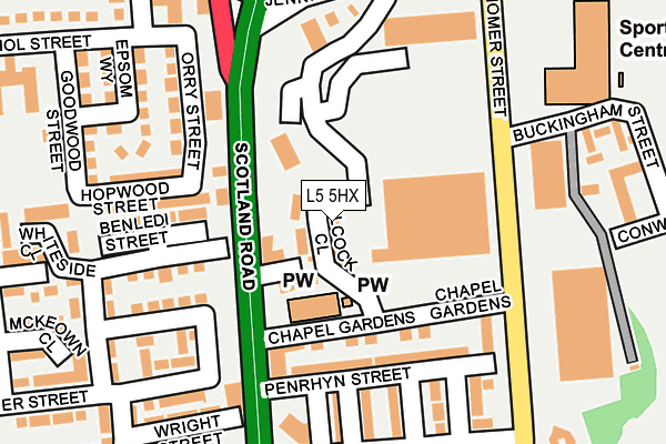 L5 5HX map - OS OpenMap – Local (Ordnance Survey) L5 5HX map - OS OpenMap – Local (Ordnance Survey)