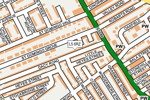 L5 6RZ map - OS OpenMap – Local (Ordnance Survey) L5 6RZ map - OS OpenMap – Local (Ordnance Survey)