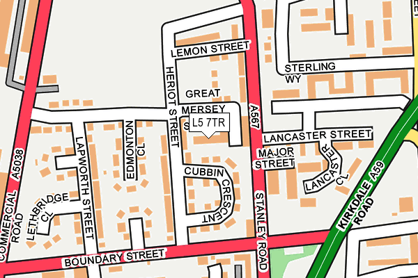 L5 7TR map - OS OpenMap – Local (Ordnance Survey) L5 7TR map - OS OpenMap – Local (Ordnance Survey)
