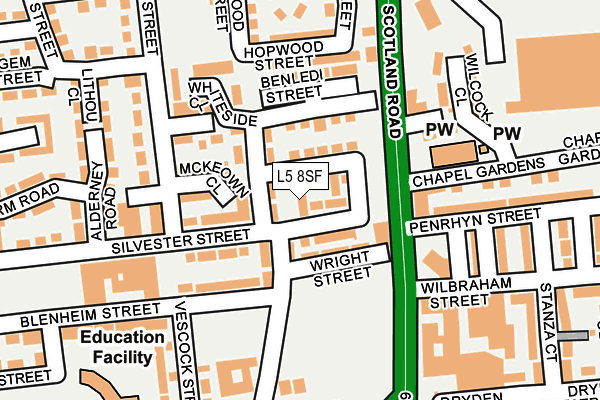 L5 8SF map - OS OpenMap – Local (Ordnance Survey) L5 8SF map - OS OpenMap – Local (Ordnance Survey)