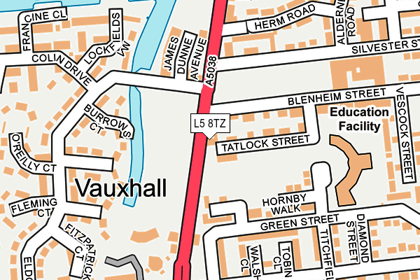 L5 8TZ map - OS OpenMap – Local (Ordnance Survey) L5 8TZ map - OS OpenMap – Local (Ordnance Survey)