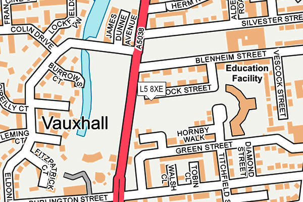 L5 8XE map - OS OpenMap – Local (Ordnance Survey) L5 8XE map - OS OpenMap – Local (Ordnance Survey)