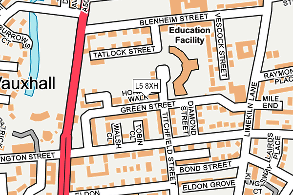 L5 8XH map - OS OpenMap – Local (Ordnance Survey) L5 8XH map - OS OpenMap – Local (Ordnance Survey)
