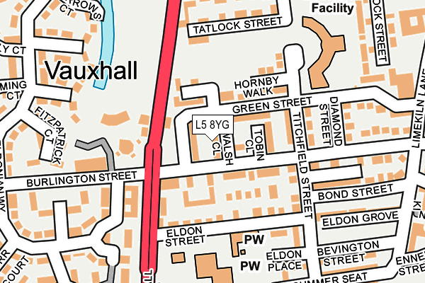 L5 8YG map - OS OpenMap – Local (Ordnance Survey) L5 8YG map - OS OpenMap – Local (Ordnance Survey)