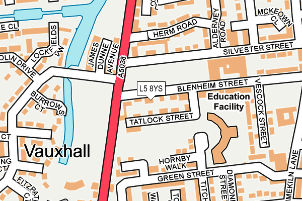 L5 8YS map - OS OpenMap – Local (Ordnance Survey) L5 8YS map - OS OpenMap – Local (Ordnance Survey)