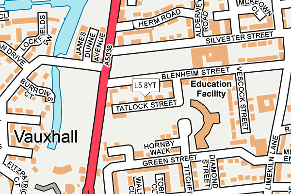 L5 8YT map - OS OpenMap – Local (Ordnance Survey) L5 8YT map - OS OpenMap – Local (Ordnance Survey)