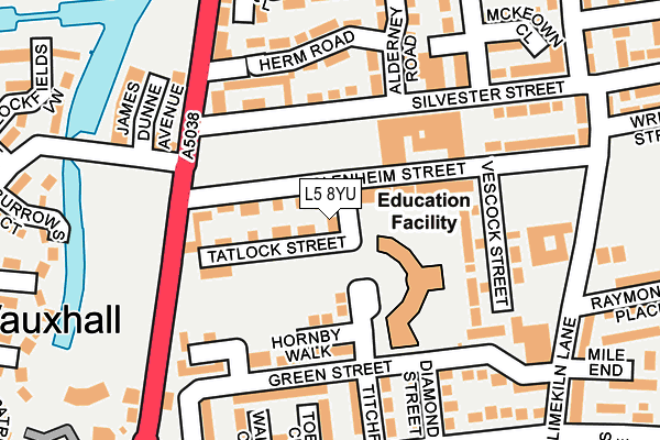 L5 8YU map - OS OpenMap – Local (Ordnance Survey) L5 8YU map - OS OpenMap – Local (Ordnance Survey)