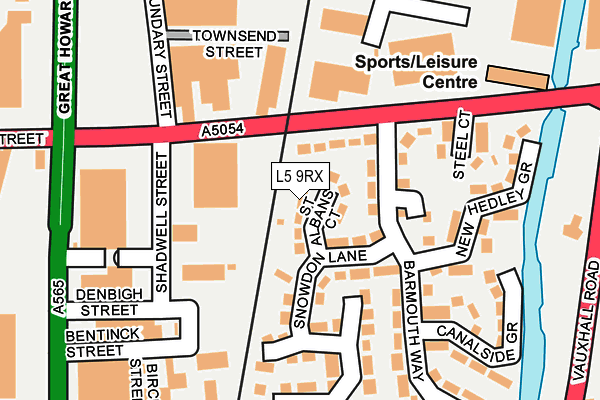 L5 9RX map - OS OpenMap – Local (Ordnance Survey)