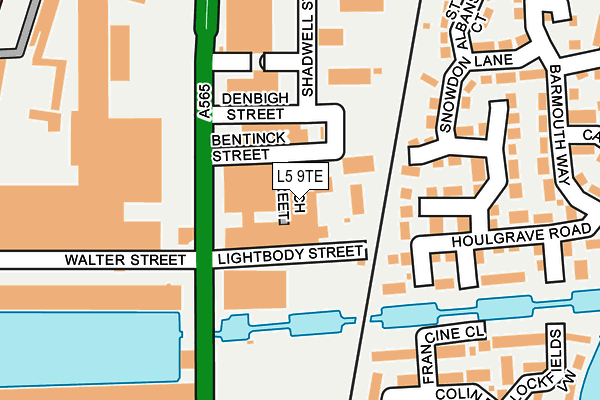 L5 9TE map - OS OpenMap – Local (Ordnance Survey) L5 9TE map - OS OpenMap – Local (Ordnance Survey)