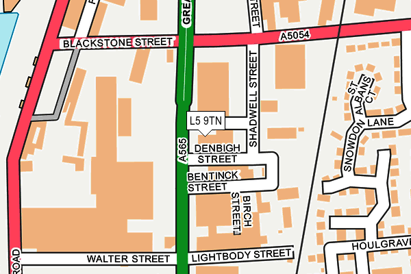 L5 9TN map - OS OpenMap – Local (Ordnance Survey) L5 9TN map - OS OpenMap – Local (Ordnance Survey)