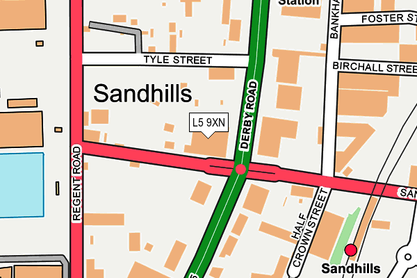 L5 9XN map - OS OpenMap – Local (Ordnance Survey) L5 9XN map - OS OpenMap – Local (Ordnance Survey)