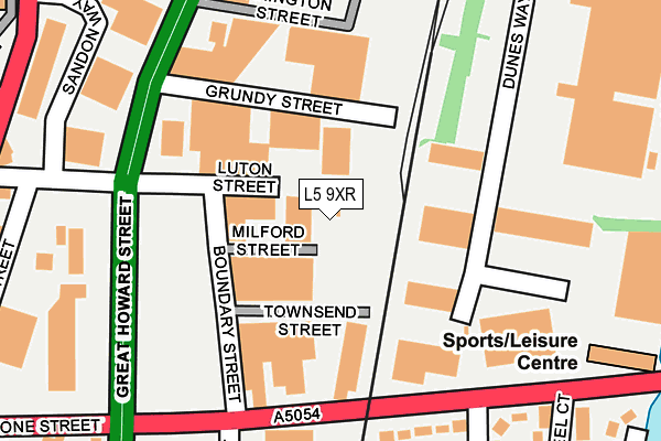 L5 9XR map - OS OpenMap – Local (Ordnance Survey)
