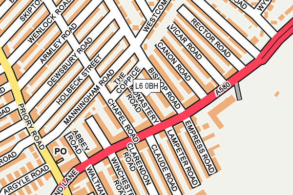 L6 0BH map - OS OpenMap – Local (Ordnance Survey) L6 0BH map - OS OpenMap – Local (Ordnance Survey)
