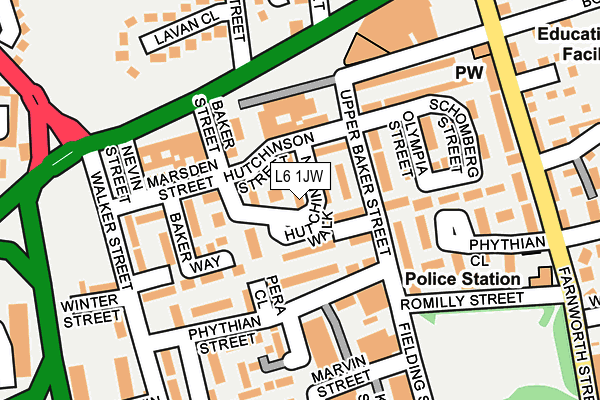 L6 1JW map - OS OpenMap – Local (Ordnance Survey) L6 1JW map - OS OpenMap – Local (Ordnance Survey)