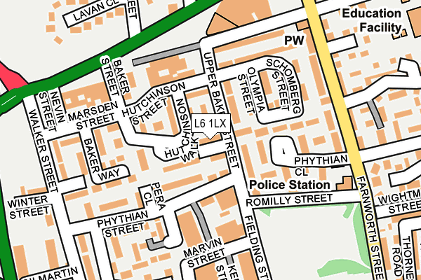 L6 1LX map - OS OpenMap – Local (Ordnance Survey) L6 1LX map - OS OpenMap – Local (Ordnance Survey)