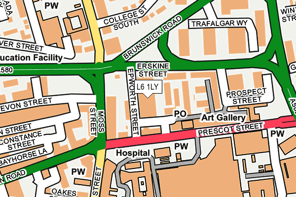 L6 1LY map - OS OpenMap – Local (Ordnance Survey) L6 1LY map - OS OpenMap – Local (Ordnance Survey)