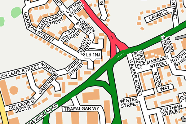 L6 1NJ map - OS OpenMap – Local (Ordnance Survey) L6 1NJ map - OS OpenMap – Local (Ordnance Survey)