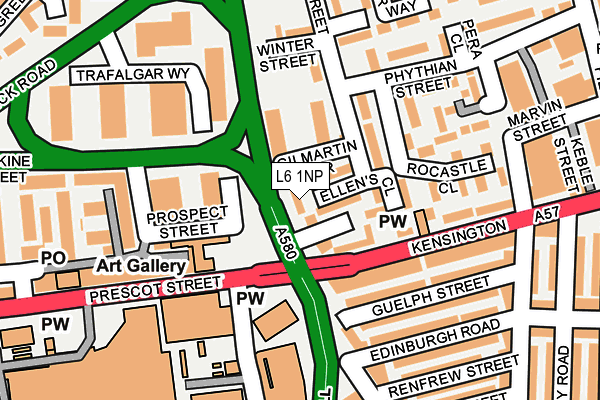 L6 1NP map - OS OpenMap – Local (Ordnance Survey)