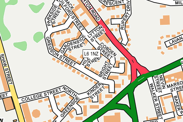 L6 1NZ map - OS OpenMap – Local (Ordnance Survey) L6 1NZ map - OS OpenMap – Local (Ordnance Survey)