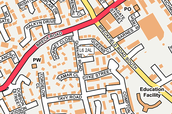 L6 2AL map - OS OpenMap – Local (Ordnance Survey) L6 2AL map - OS OpenMap – Local (Ordnance Survey)