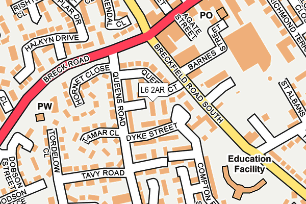 L6 2AR map - OS OpenMap – Local (Ordnance Survey) L6 2AR map - OS OpenMap – Local (Ordnance Survey)