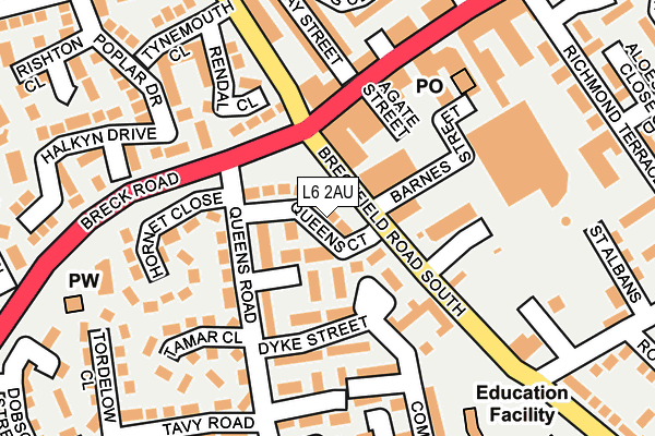 L6 2AU map - OS OpenMap – Local (Ordnance Survey) L6 2AU map - OS OpenMap – Local (Ordnance Survey)