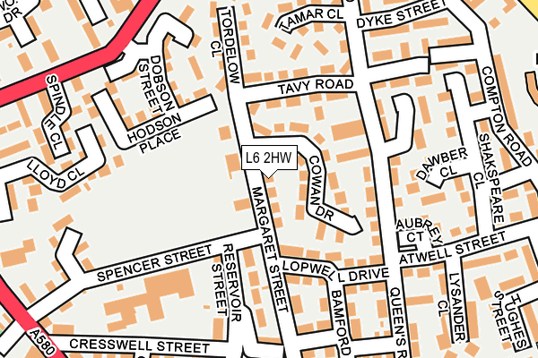 L6 2HW map - OS OpenMap – Local (Ordnance Survey) L6 2HW map - OS OpenMap – Local (Ordnance Survey)