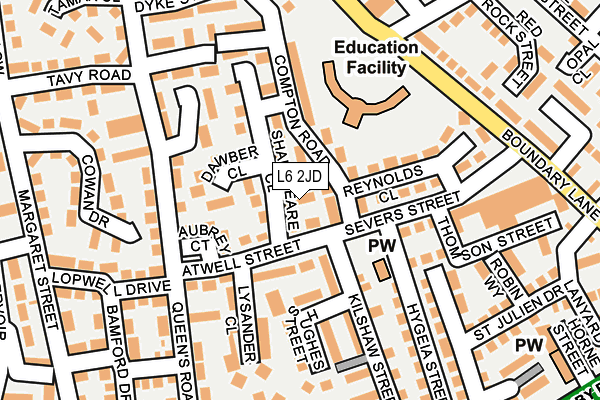 L6 2JD map - OS OpenMap – Local (Ordnance Survey) L6 2JD map - OS OpenMap – Local (Ordnance Survey)