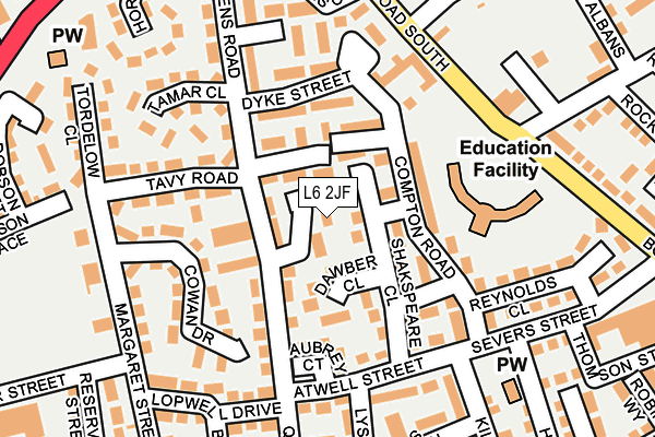 L6 2JF map - OS OpenMap – Local (Ordnance Survey) L6 2JF map - OS OpenMap – Local (Ordnance Survey)