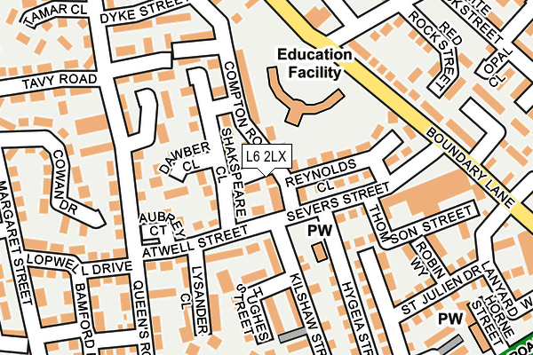 L6 2LX map - OS OpenMap – Local (Ordnance Survey) L6 2LX map - OS OpenMap – Local (Ordnance Survey)